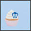 Pansy Cupcake Print by Katy Montica-129019633-129019645