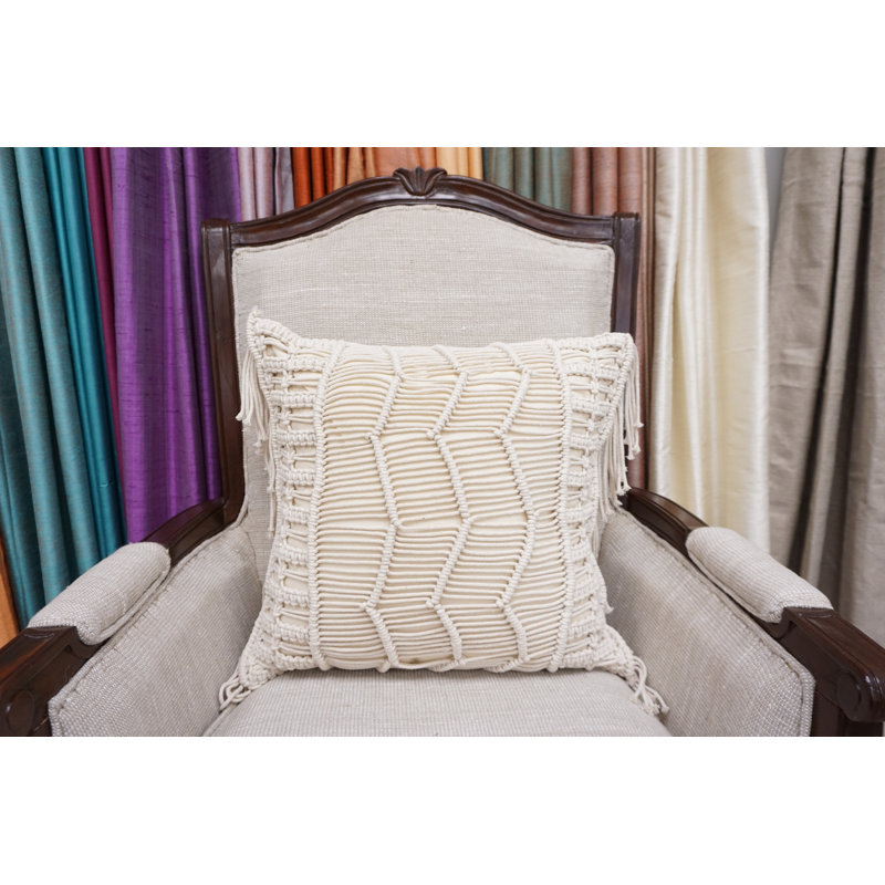 Cotton Blend Throw Pillow