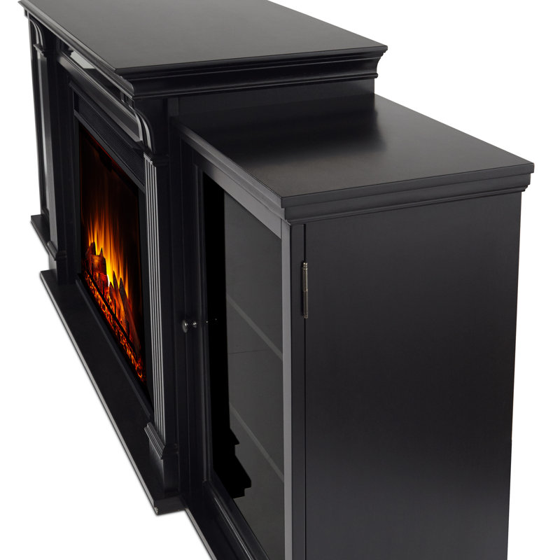 Tracey Grand 83.75'' TV Stand with Fireplace, Black