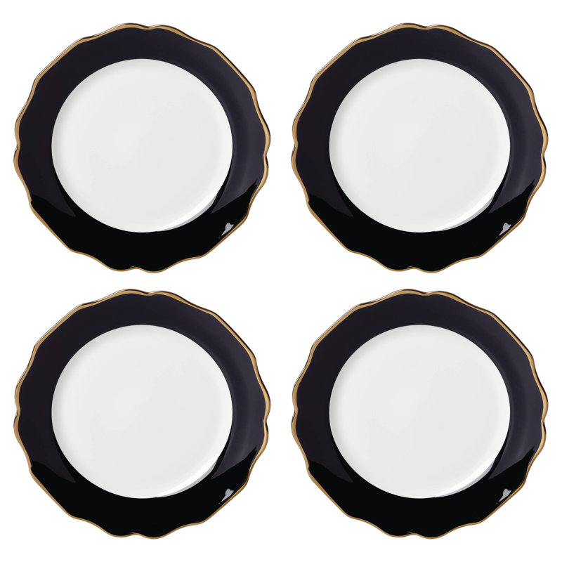 Ensemble de 4 assiettes noires Lenox Contempo Luxe