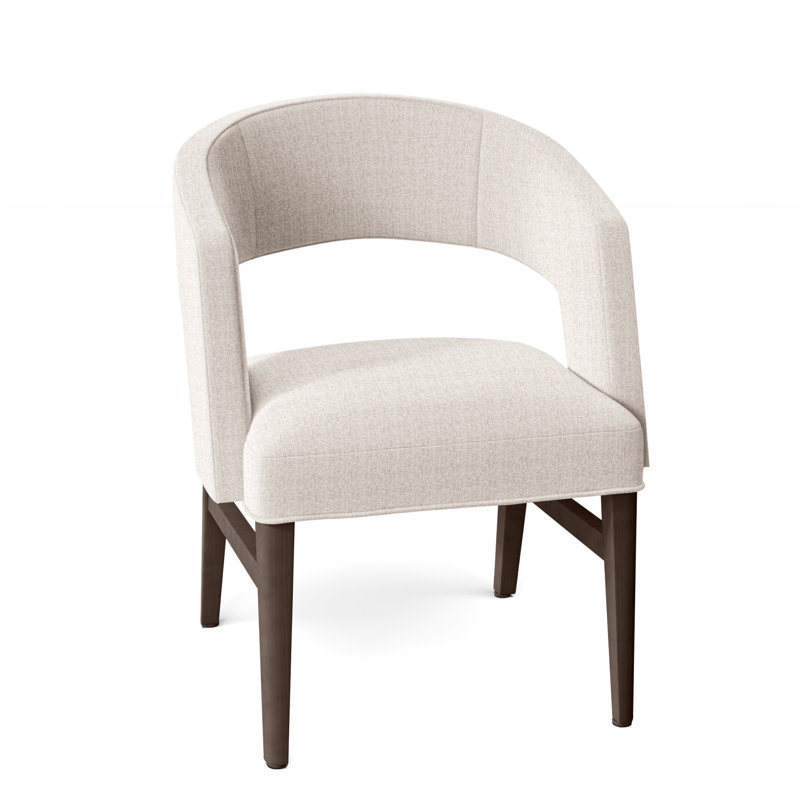Chaise avec accoudoirs Bryant, Noisette, Perigold craie douce au toucher