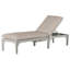 Club Teak 82.38" Long Reclining Single Chaise with Cushions-67730012-67867913-67730017