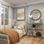 Miroir mural en métal avec détails perlés-72058591