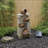 Caetana 28" Solar-Powered 4-Tier Outdoor Water Fountain