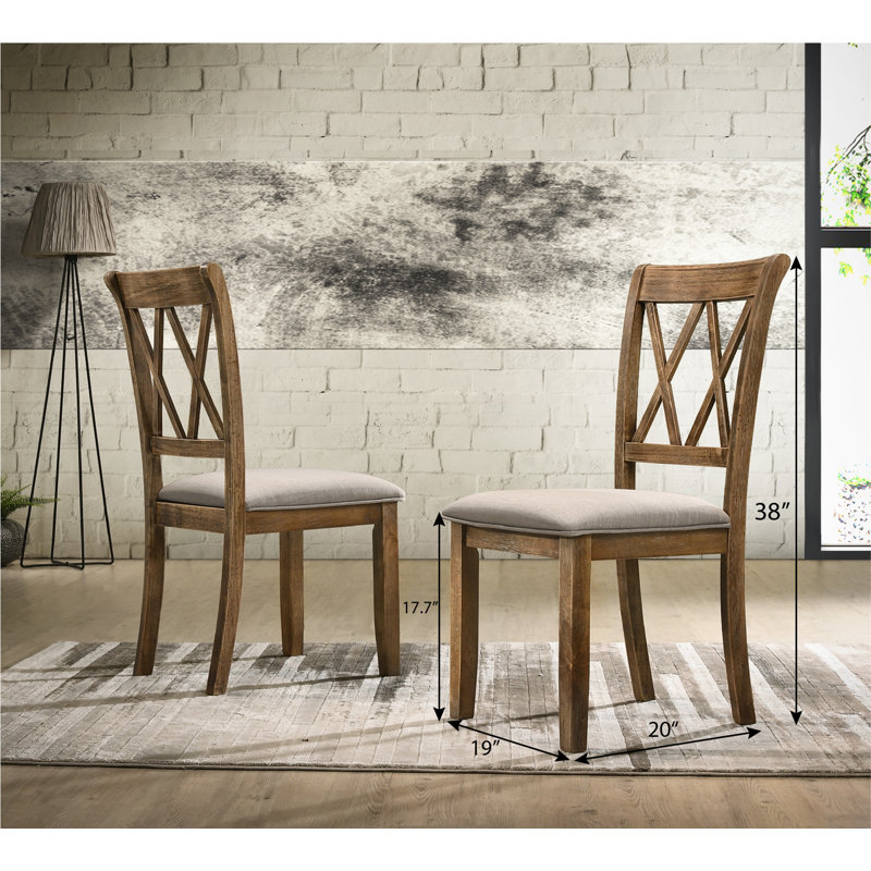 Ensemble de 2 chaises de salle à manger Damarrea Windvale, Brun