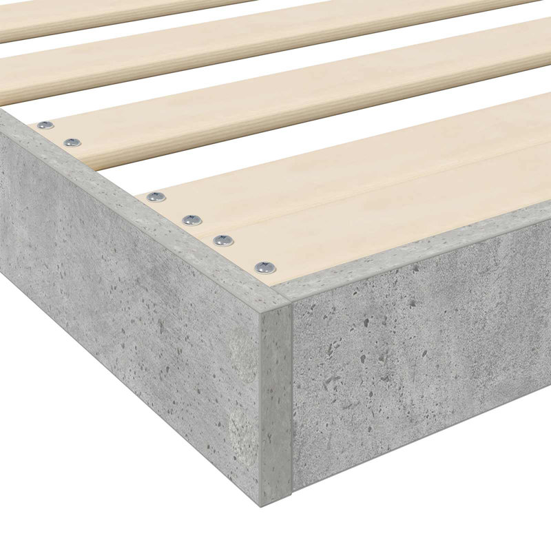 Bed, Concrete Grey, European Single (99.5 x 203 cm)