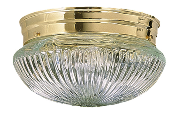Lujan Glass Flush Mount, 5" H x 7.5" W, White