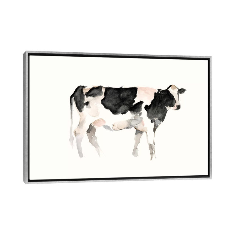 « Farm animal Study II » par Ethan Harper, reproduction d’art, H 26 po x l 40 po x P 1,5 po, Toile avec cadre argenté