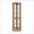 Cabinets: Lighted Corner Curio Cabinet with Adjustable Shelves | Light Oak | Traditional MDF+Glass
