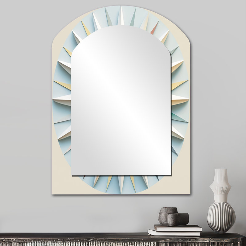 Visionary Dream Retro Mandala On White VIII - Abstract, 34 po x 25 po