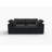  80" Black Linen Blend Modular Loveseat
