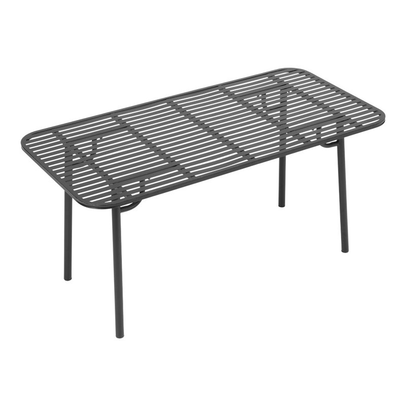 Carmedie Outdoor Garden Metal Table, 75cm H x 160cm L x 80cm W