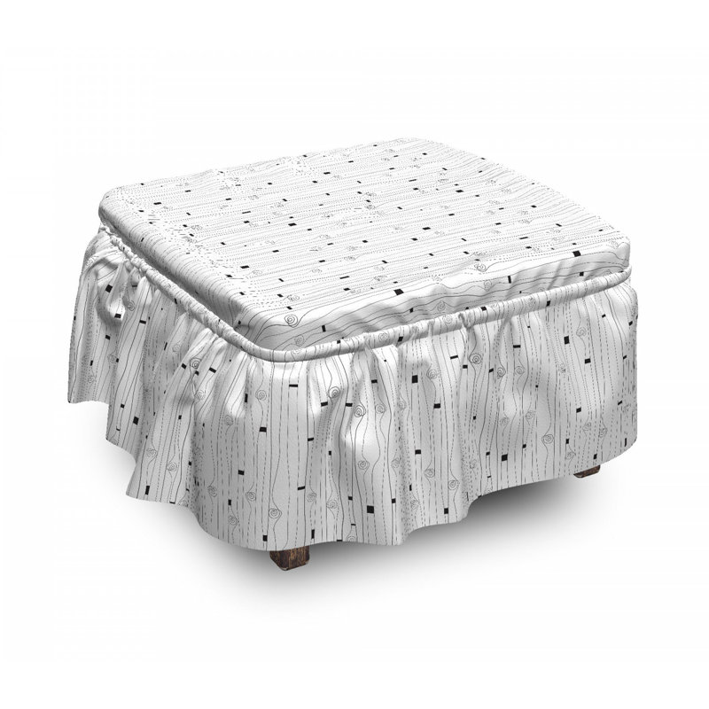 Housse pour repose-pieds rayures