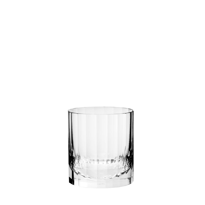 Fluted Handmade Crystal Drinking Glass, 5.7
