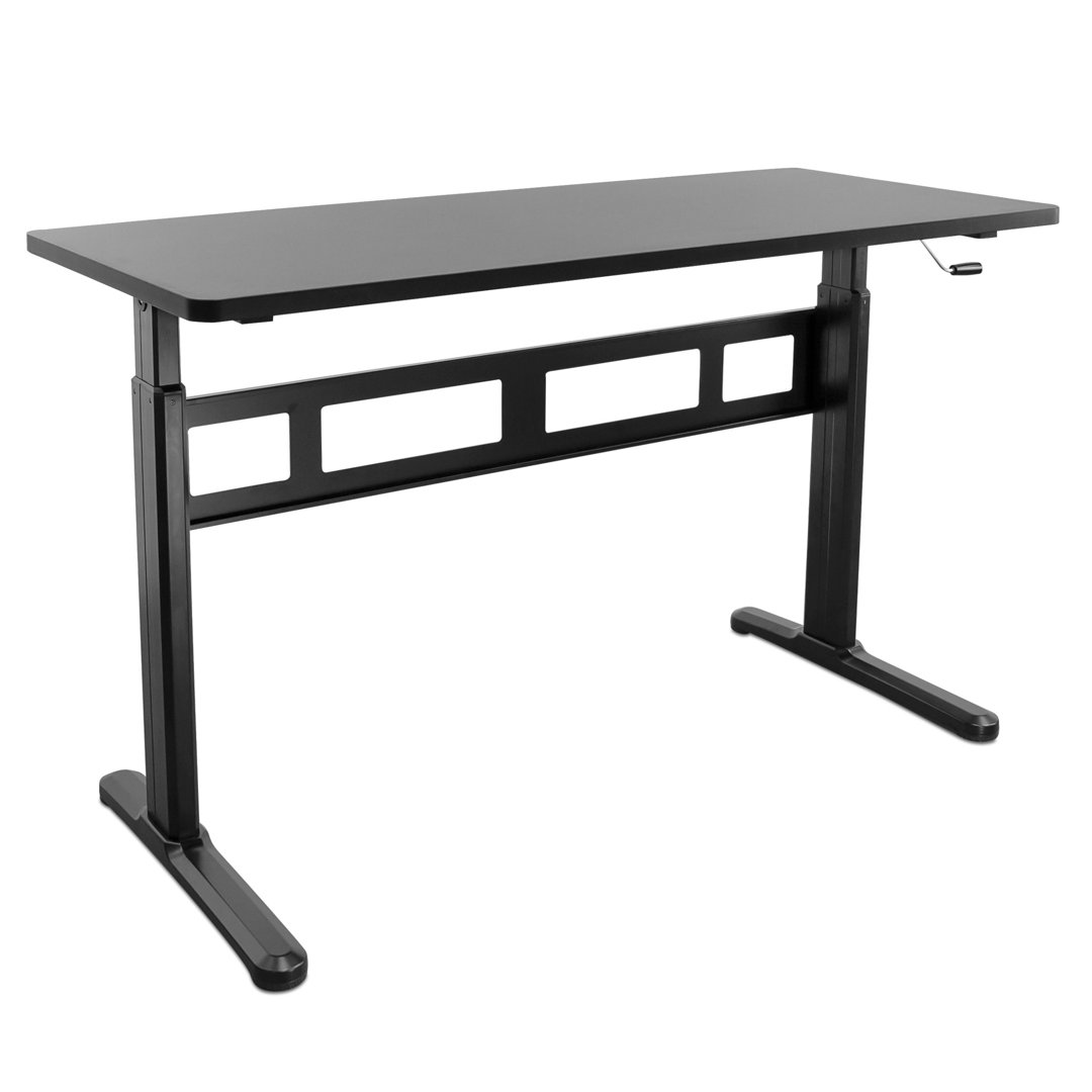 Mount-It! Height Adjustable Hand Crank Sit-Stand Desk, Frame and Tabletop Included, 88 Lbs. Capacity Mount-it