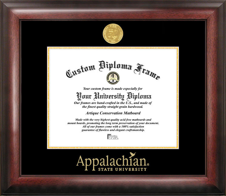 NCAA Brown Wood Embossed Picture Frame with Mat, Appalachian State Mountaineers