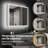LED Recessed or Surface Frameless Medicine Cabinet with Mirror and Defogger, Magnifying Mirror, Adjustable Shelves, USB & Outlet-2147133961-2147133960