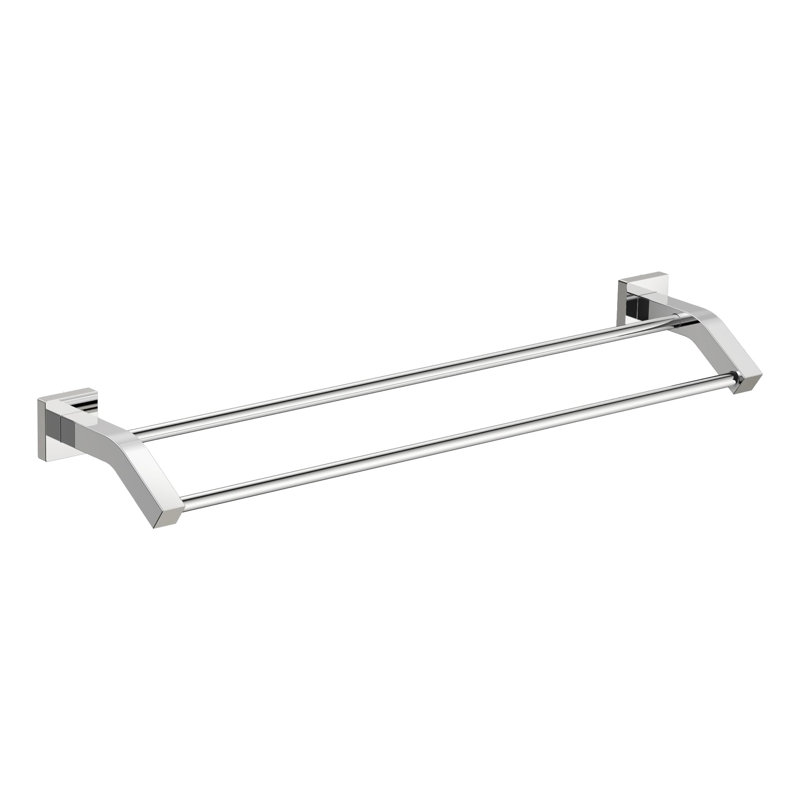 Barre à serviettes murale 24 po SUS304, H 2 po x L 25,8 po x P 5,3 po, Chrome