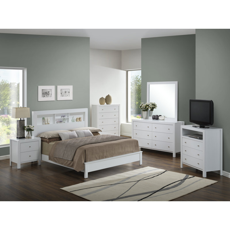 Lisbon Bookcase Bed, Full, White