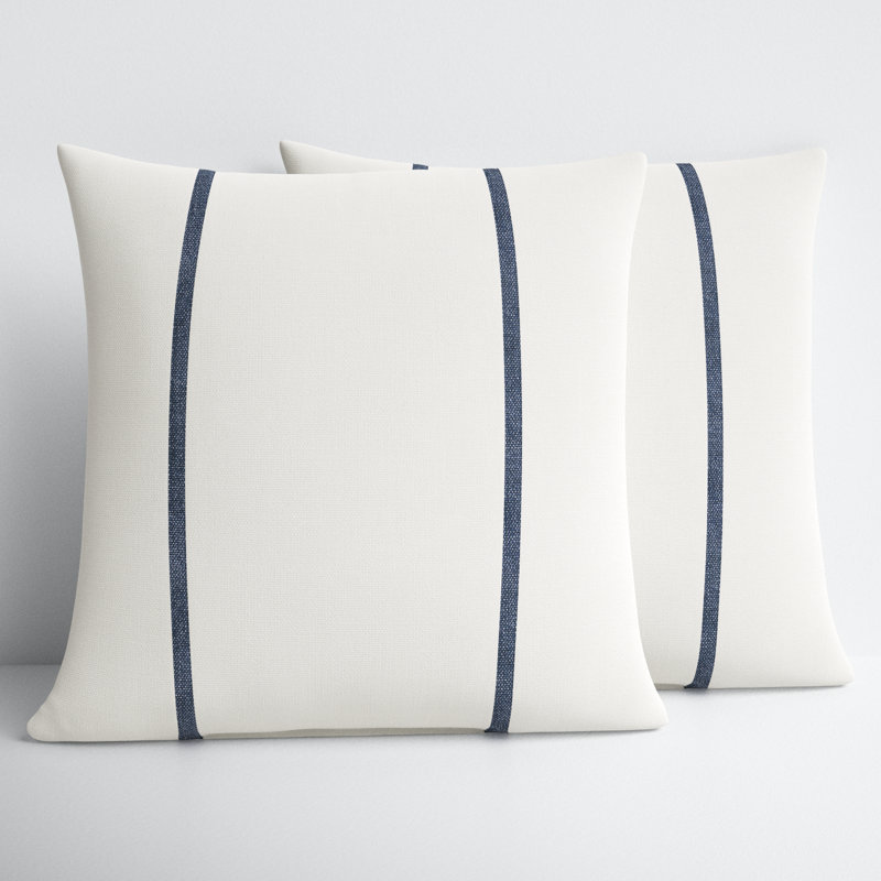 Sansa Striped Outdoor Reversible Throw Pillow, 22" x 22"