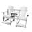 Adirondack Balcony/Pub Double Seater with Built in Table and Footrests – Has 1-5/8” Umbrella Hole and  Elevated Seating for Deck, Porch & Balcony Railings. Solid Pressure Treated Wood – Made in the USA-117722687