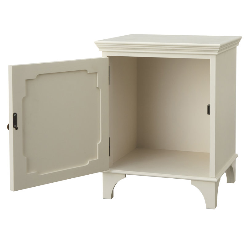 Table de chevet Andrea, Blanc lait