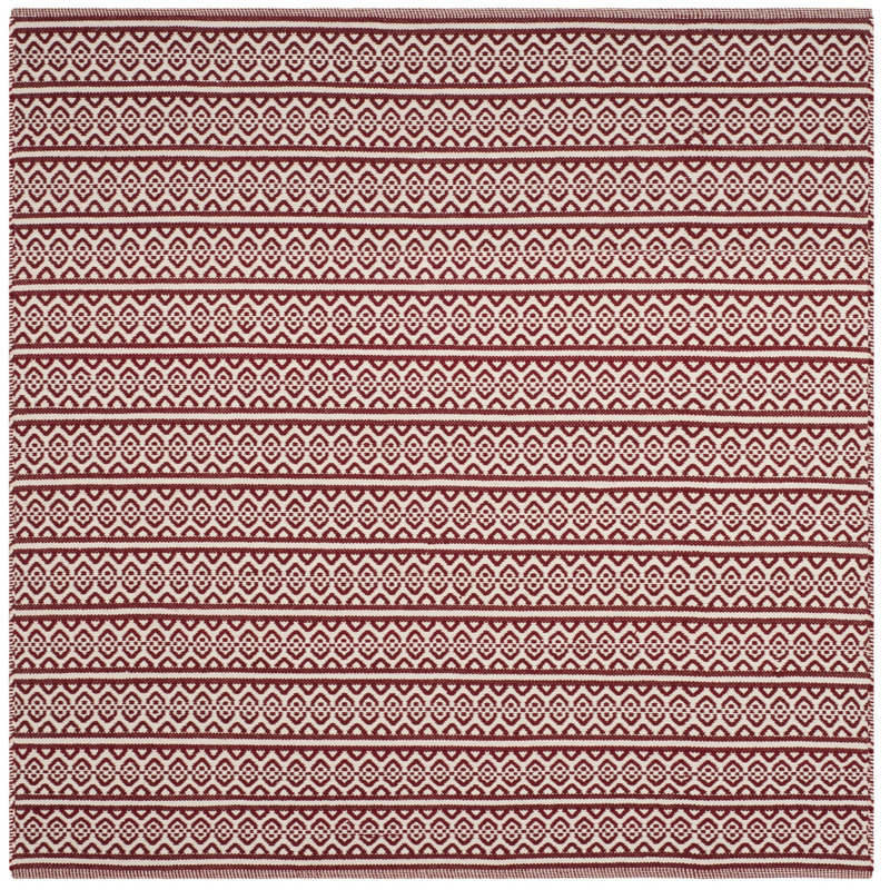Bester Hand Woven Cotton Southwestern Rug, Square 6'