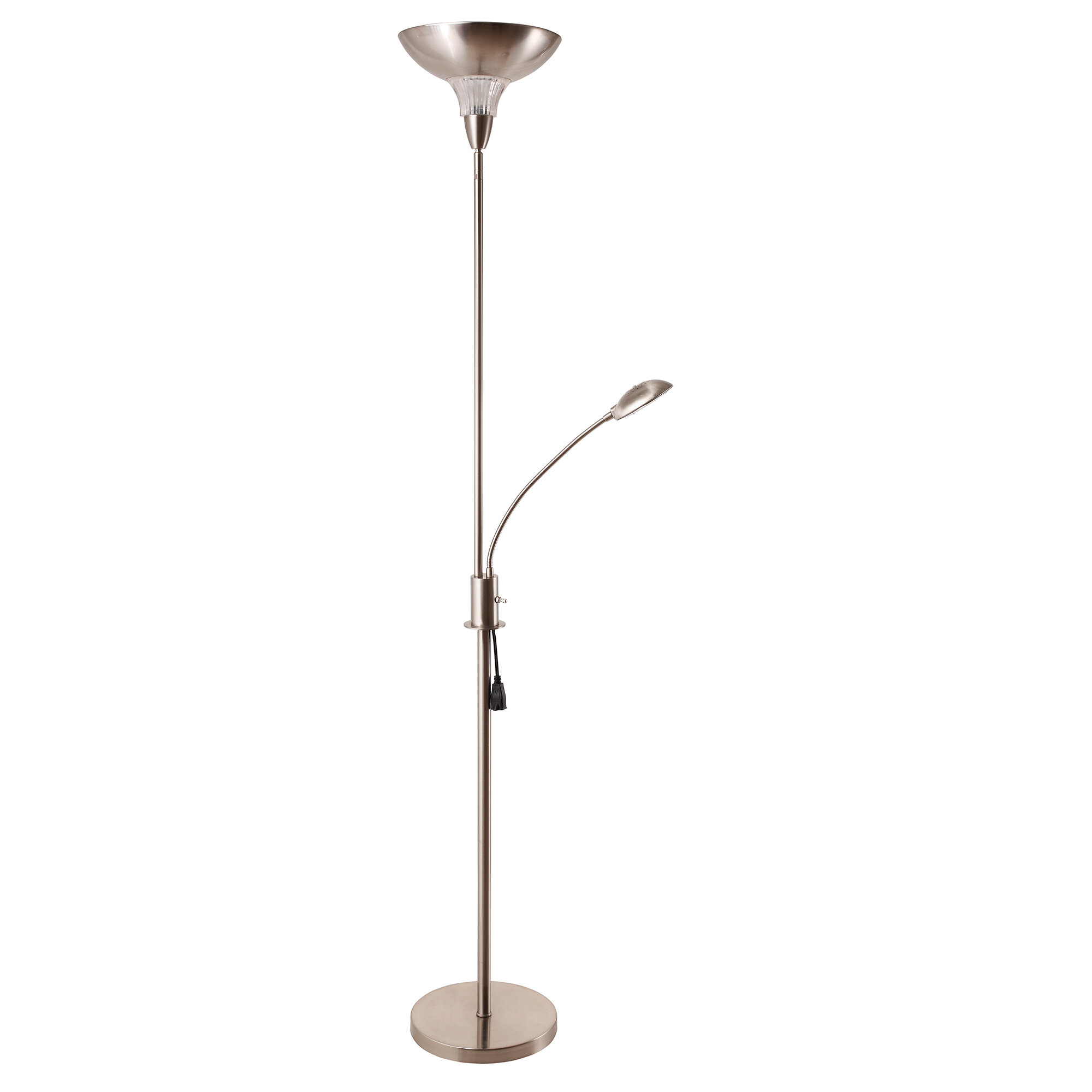 Silver torchiere deals floor lamp