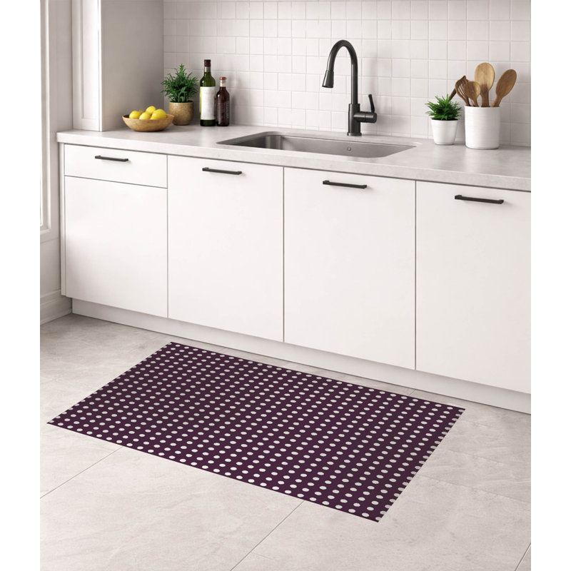 Tapis de cuisine Dot, Aubergine, Rectangle 5 pi x 7 pi