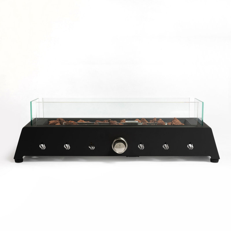 28 inch Tabletop Fire Pit, Propane Gas Fire Pit with Quick Connect Joint