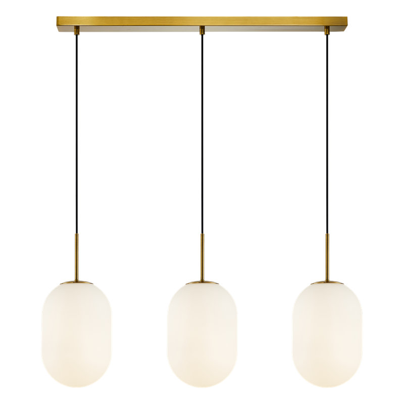 Alias 3 - Light Matte Black Pendant, Gold