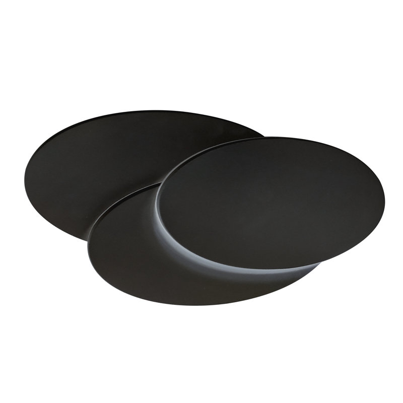 Clover LED Flush Mounted Sconce, Black