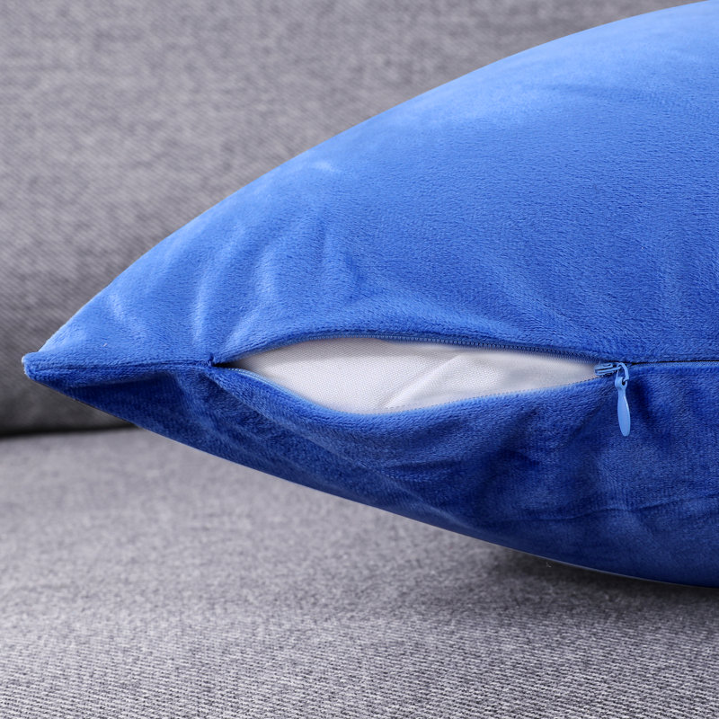 Decorative Throw Soft Linen Cushion Covers Pillow Covers (Set of 4), Square 26", Royal Blue