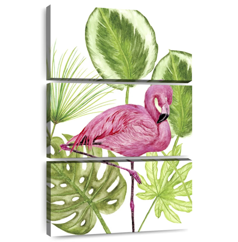 Brampt Pink Tropical Flamingo II, 57" H x 36" W