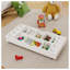 Table de jeu pliable 2-en-1 compatible avec rangement pour jouets Lego - Centre d'activités pour enfants blanc et vert avec cloisons amovibles et roulettes