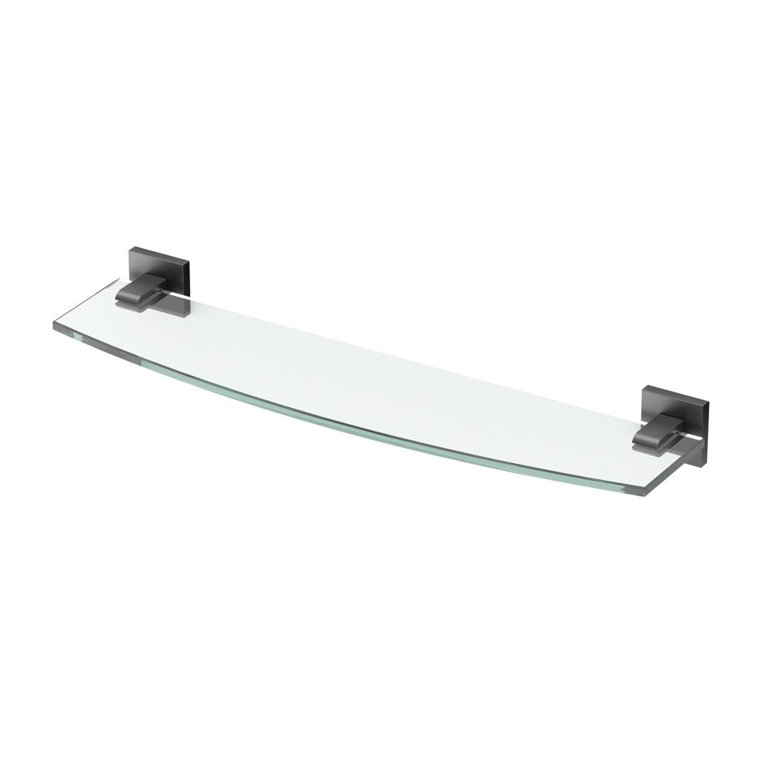 Elevate Wall Mount Glass Shelf | Tempered Curved Glass Shelf Gatco