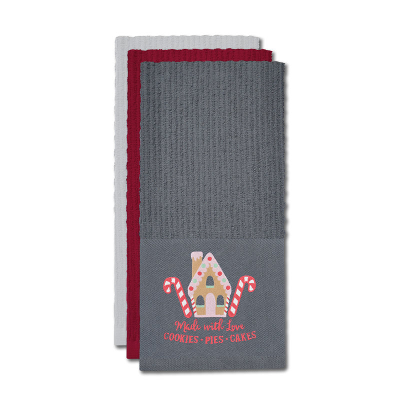 Cotton Tea Towel Kitchen Towel, Grey