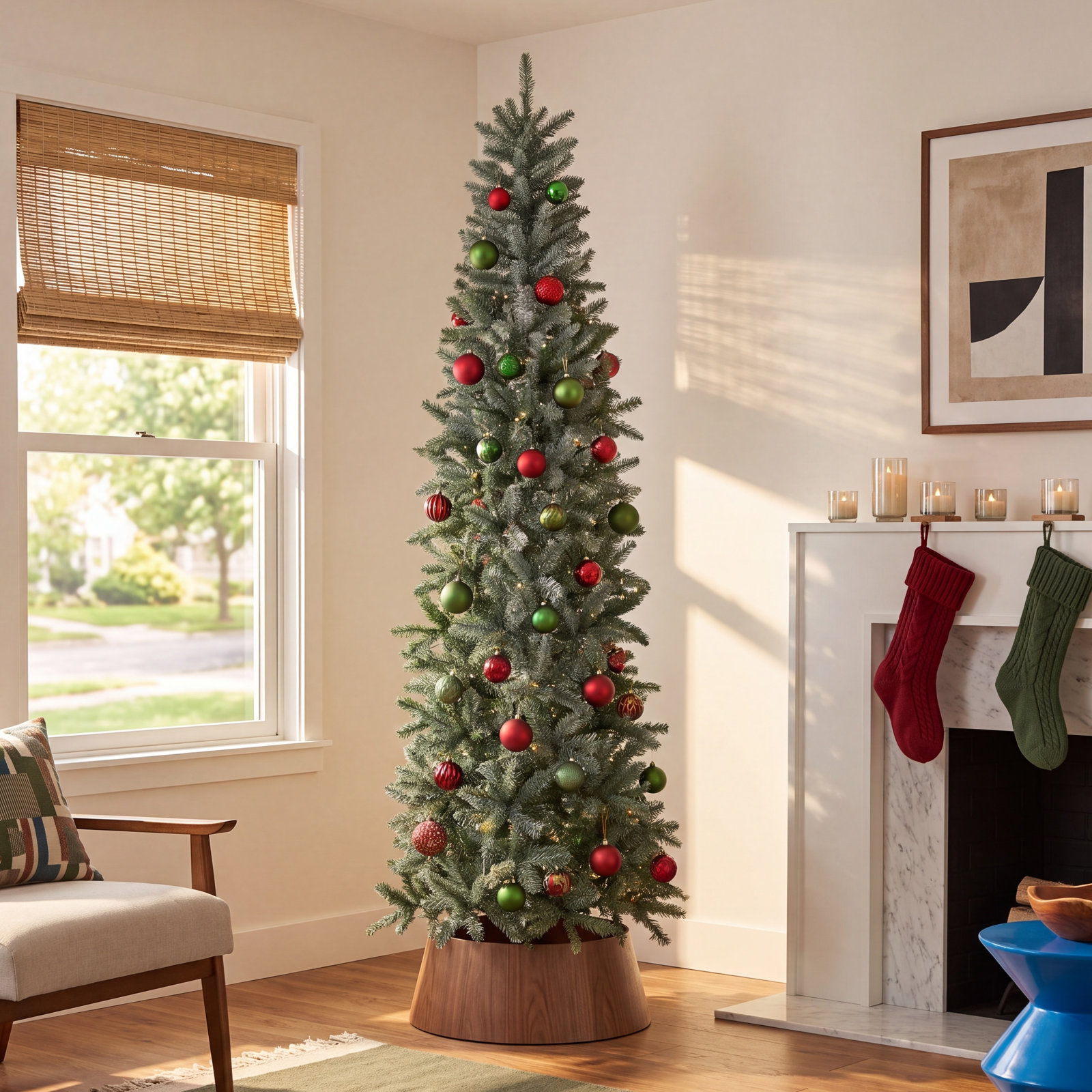 90' Lighted Pine Christmas Tree