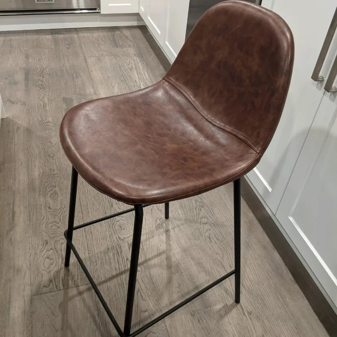 Ensemble de 2 tabourets de bar Martina, Brun