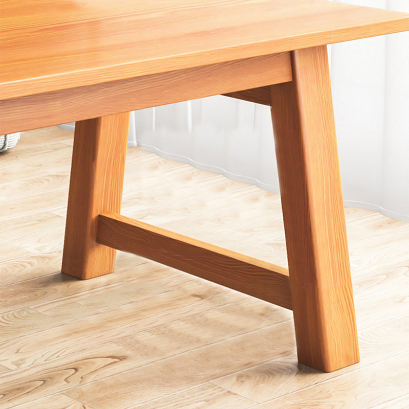 Table de salle à manger en bois massif épaissi, H 29,53 po x L 86,61 po x l 39,37 po