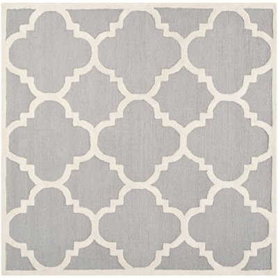 Cannen Geometric Silver Area Rug