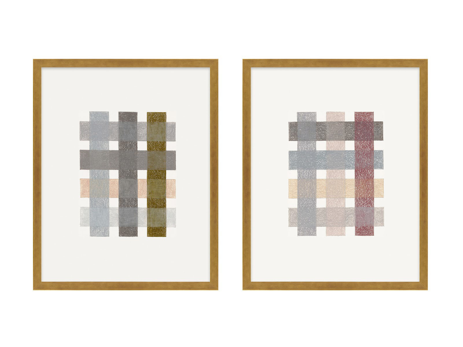 Lancel Untitled (gridlock) Vertical by Beth James - Framed Wall Art, Gold Framed, 30'' H X 48'' W X 1.25'' D