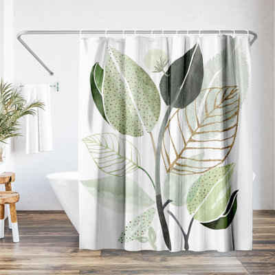 71" x 74" Shower Curtain, Forest Bouquet by Modern Tropical