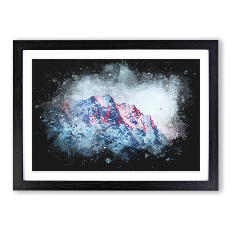 Mountain Peak in Russia - Picture Frame Graphic Art Print, Black Framed, 33cm H x 45cm W x 2cm D