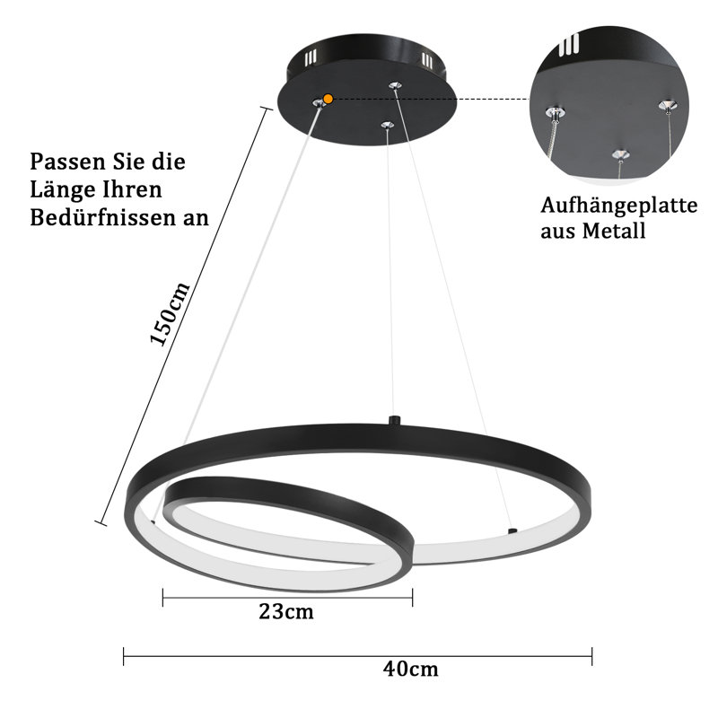 Altherr 1 - Light Novelty Pendant, Schwarz