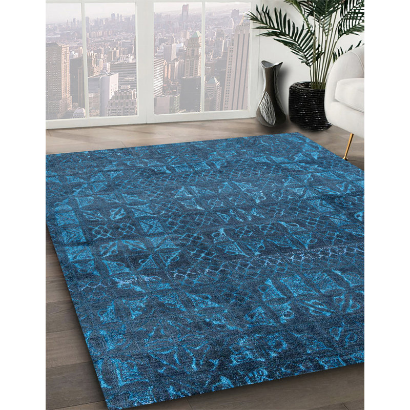 Abstract Indoor Rug, Round 5'