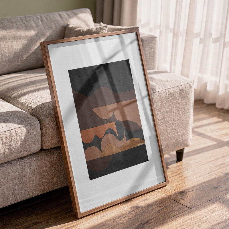 Earthy Organic Shapes par Cyrille Gulassa - Art mural abstrait, Taille, Format, Couleur du cadre