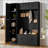 79" Tall Modern Hall Tree with Shoe Storage & 6 Cabinets-129045984
