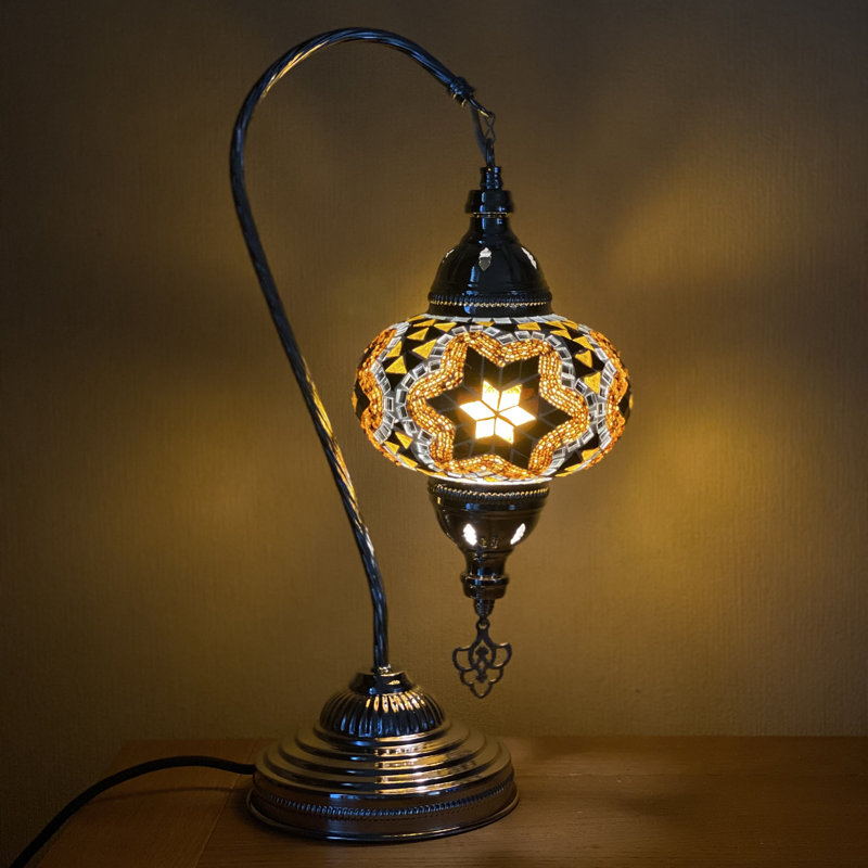 Jordan Metal Lighting Lamp, Brown/Amber