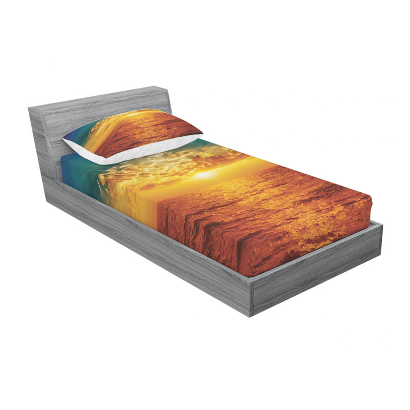 Microfiber Sheet Set, Twin Sheet Set with Fitted Sheet